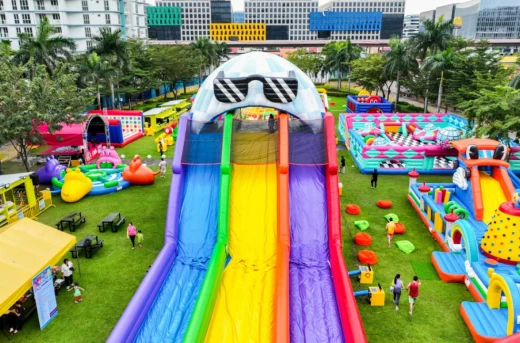 21%Off 3 Hours-Pass at Boogie Bounce: Largest 1-Hectare Arcade-Themed Inflatable Playground at Blue Bay Walk