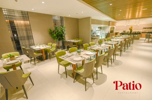 40%Off Food & Drinks at Patio Restaurant featuring Filipino & Spanish Cuisine or 30%Off: Breakfast Buffet at Arden Hills Suites starting at P299