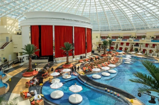 Ultimate Tropical Experience: Okada Beach Club Daycation at Cove Manila's Glass Dome with Pool Access, Set Meal, Live Band, Wellness Activities