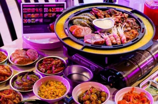 33%Off Unlimited BBQ at Anongsayo Maginhawa: Moksal, Enoki Rolls, Spicy Pork, Pork Jowl, Lettuce, Cheese, Egg