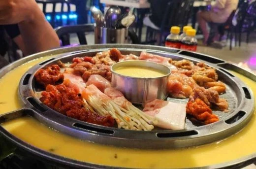 33%Off Unlimited BBQ at Anongsayo Maginhawa: Moksal, Enoki Rolls, Spicy Pork, Pork Jowl, Lettuce, Cheese, Egg