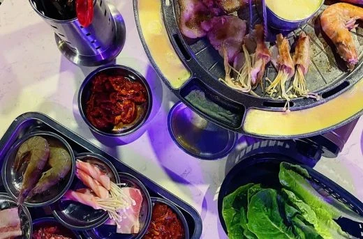 33%Off Unlimited BBQ at Anongsayo Maginhawa: Moksal, Enoki Rolls, Spicy Pork, Pork Jowl, Lettuce, Cheese, Egg