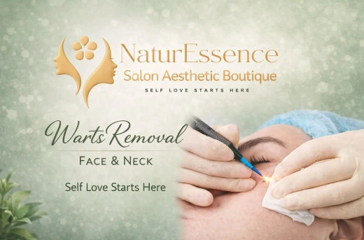 62%Off Unlimited Wart Removal, IPL Underarm Hair Removal, or Whitening Treatment at NaturEssence Salon...