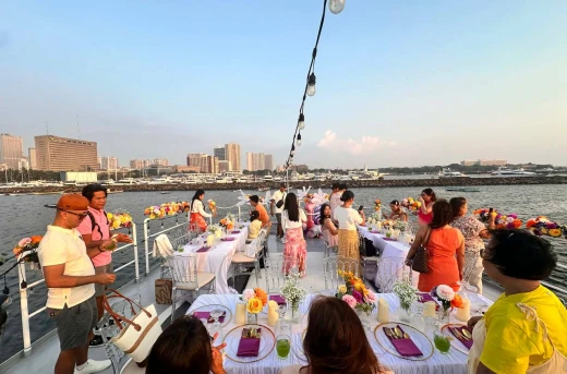 52%Off Romantic Date Experience: Enjoy a One-Hour Manila Bay Luxury Cruise and a Two-Hour Dockside Dinner Experience Aboard At Manila Bay Yacht Cruises for P2899 instead of P6000