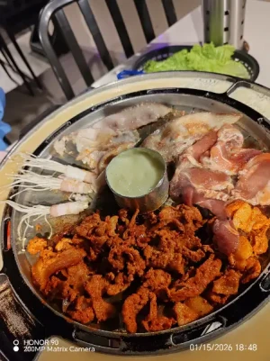 33%Off Unlimited BBQ at Anongsayo Maginhawa: Moksal, Spicy Pork, Pork Jowl, Lettuce, Cheese, Egg