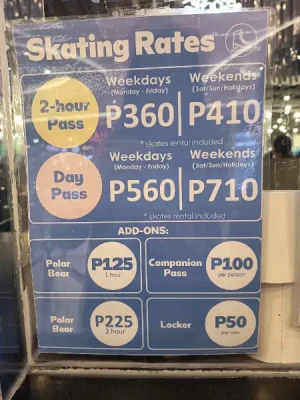 21% Off Ice Skating at SM MOA, Megamall, Cebu: Enjoy a 2-Hours Ice Skating Pass starting at P278 instead of P350