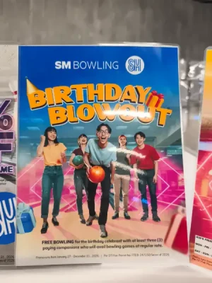 Up to 26%Off SM Bowling at SM MOA, Megamall, SM North EDSA, SM Southmall, SM Fairview, SM Clark, SM CDO Downtown Premier, SM Lanang Davao, SM Cebu, and SM Seaside Cebu