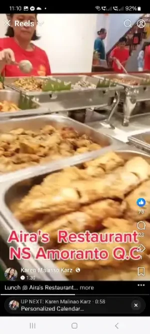 P299 instead of P399 for Aira's Unlimited Eat-All-You-Can Buffet sa Banawe 9am-9pm All-Day Daily (Malapit sa Ace Water Spa Banawe)