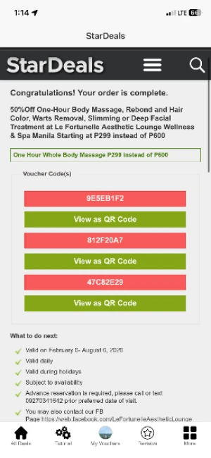 50%Off One-Hour Body Massage, Rebond and Hair Color, Warts Removal, Slimming or Deep Facial Treatment at Le Fortunelle Aesthetic Lounge Wellness & Spa Manila Starting at P299 instead of P600
