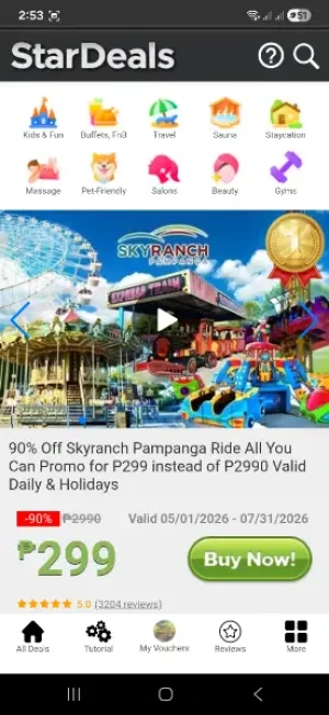 90% Off Skyranch Pampanga Ride All You Can Promo for P299 instead of P2990 Valid Daily & Holidays