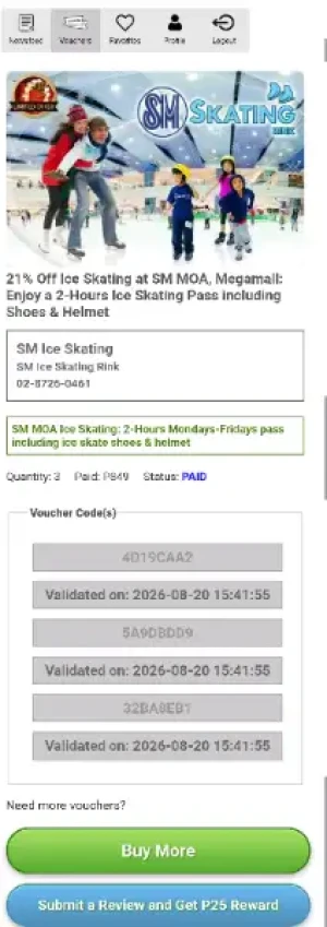 21% Off Ice Skating at SM MOA, Megamall: Enjoy a 2-Hours Ice Skating Pass including Shoes & Helmet