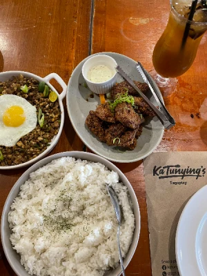 40%Off P500 Consumable for Food & Drinks starting from P299 at Ka Tunying's Tagaytay and QC - Mouthwatering Filipino Cuisine
